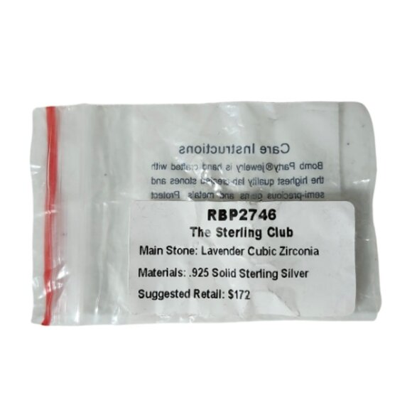 BP STERLING CLUB LAVANDER CUBIC ZIRCONIA RING (Various Size) - Picture 8 of 9